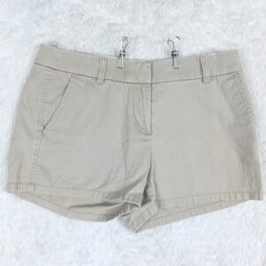 J. Crew Womens Shorts Chino 3" Inseam Twill Beige Brown Low Rise‎ Stretch 4